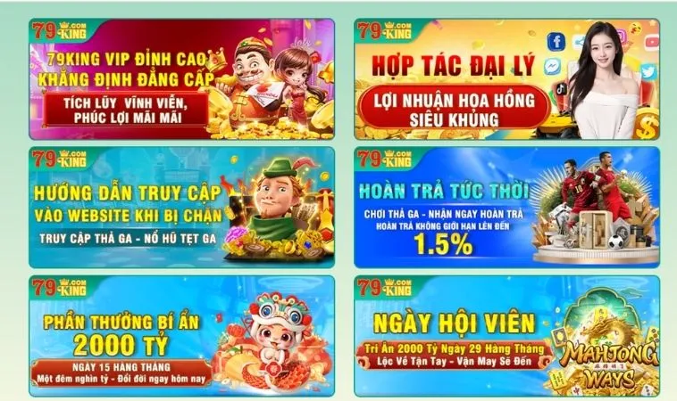 Khám Phá Bí Mật Khuyến Mãi 79King: Cơ Hội Vàng Cho Bet Thủ 1 Vô vàn khuyến mãi hấp dẫn từ nhà cái 79King